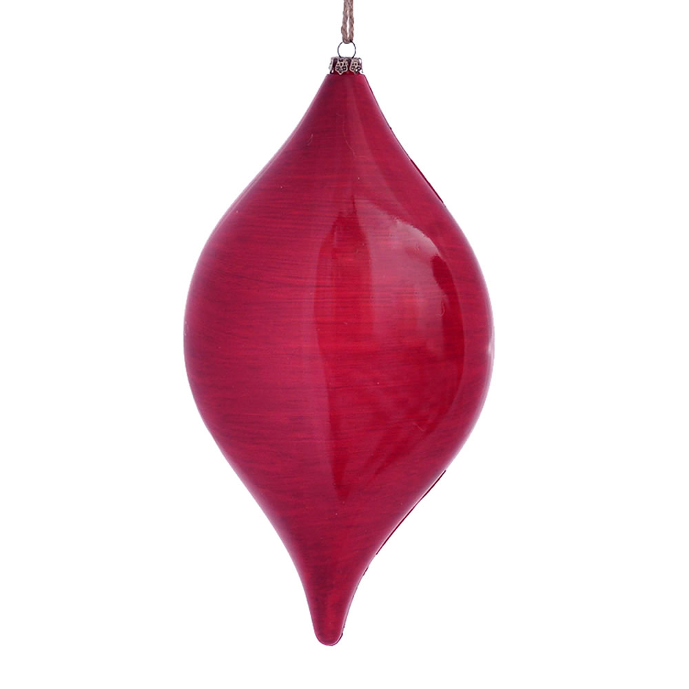 Vickerman 11.5" Wood Grain Drop Christmas Ornament