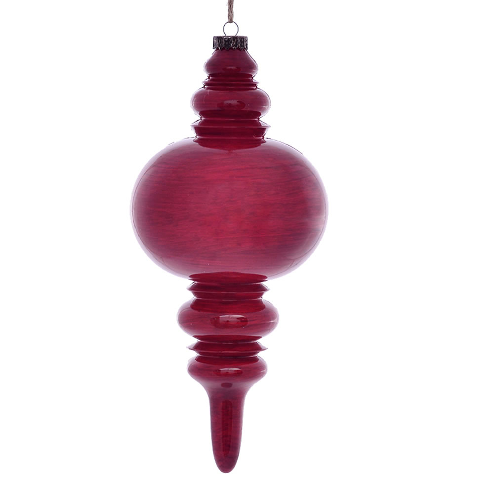 Vickerman 13" Wood Grain Finial Ornament