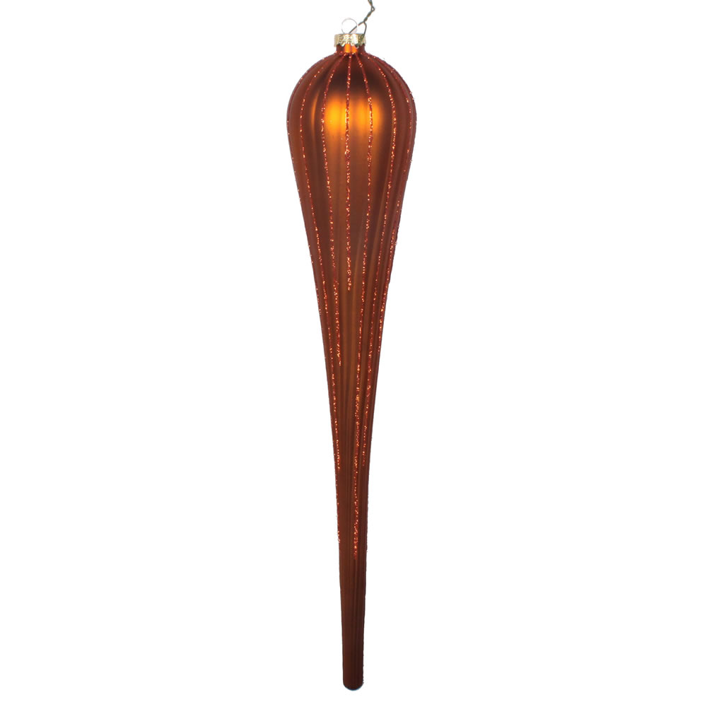 Vickerman Matte Glitter Drop Christmas Ornament