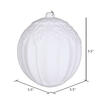 Vickerman Flocked Embossed Ball Ornament - view 2 of 3