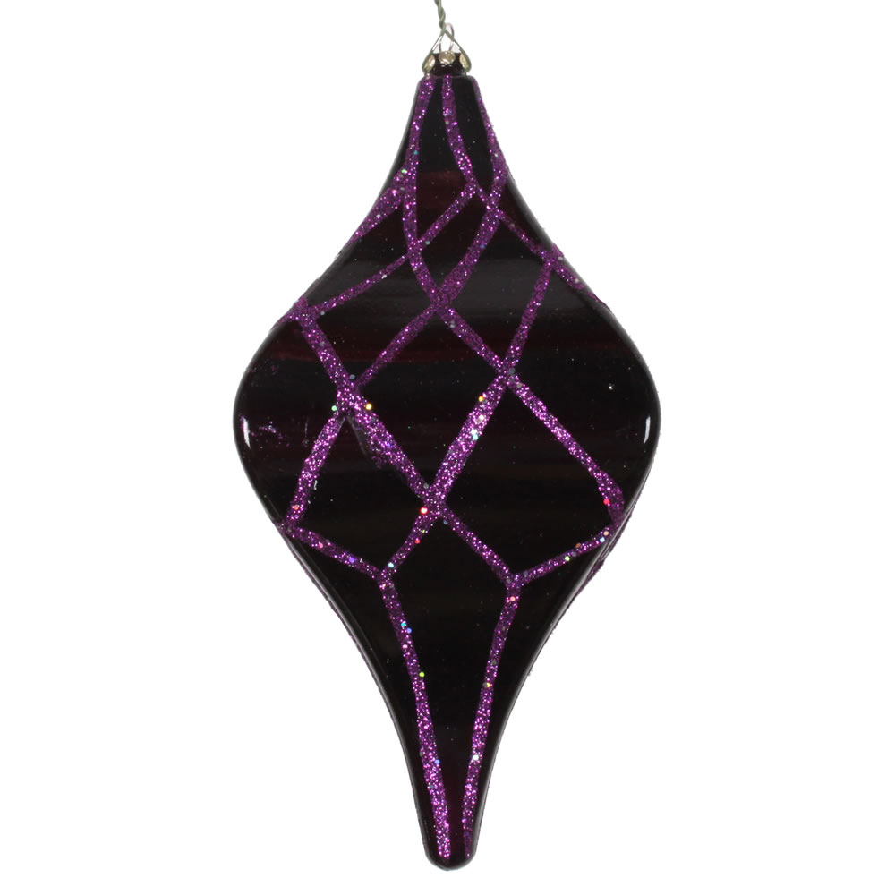 Vickerman 8" Candy Glitter Net Drop Christmas Ornament