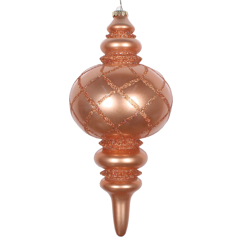 Vickerman 13" Candy Glitter Net Finial Ornament