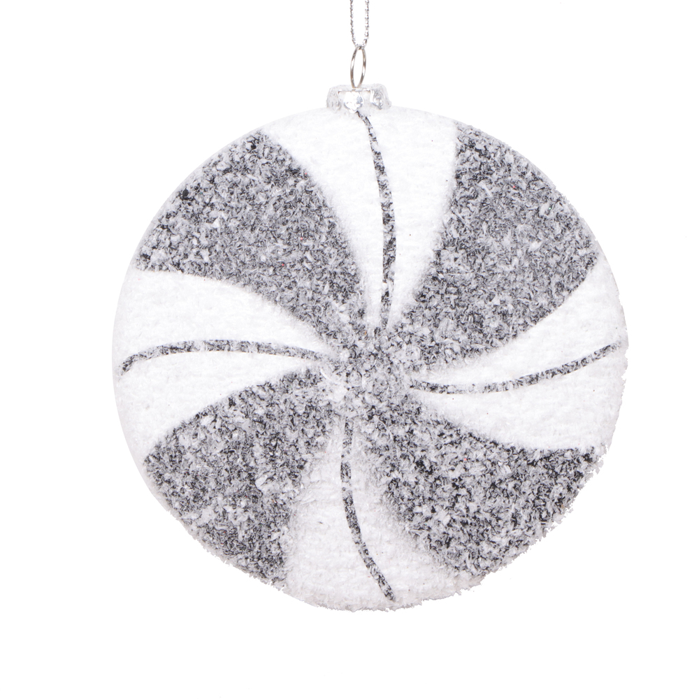 Vickerman Swirl Flat Ball Ornament