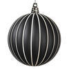 Vickerman White Black Matte Ball Ornament - view 1 of 3