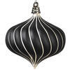 Vickerman White Black Matte Onion Ornament - view 1 of 3
