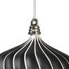 Vickerman White Black Matte Onion Ornament - view 2 of 3
