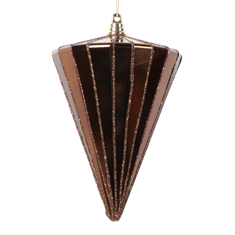 Vickerman 6" Shiny Cone Ornament