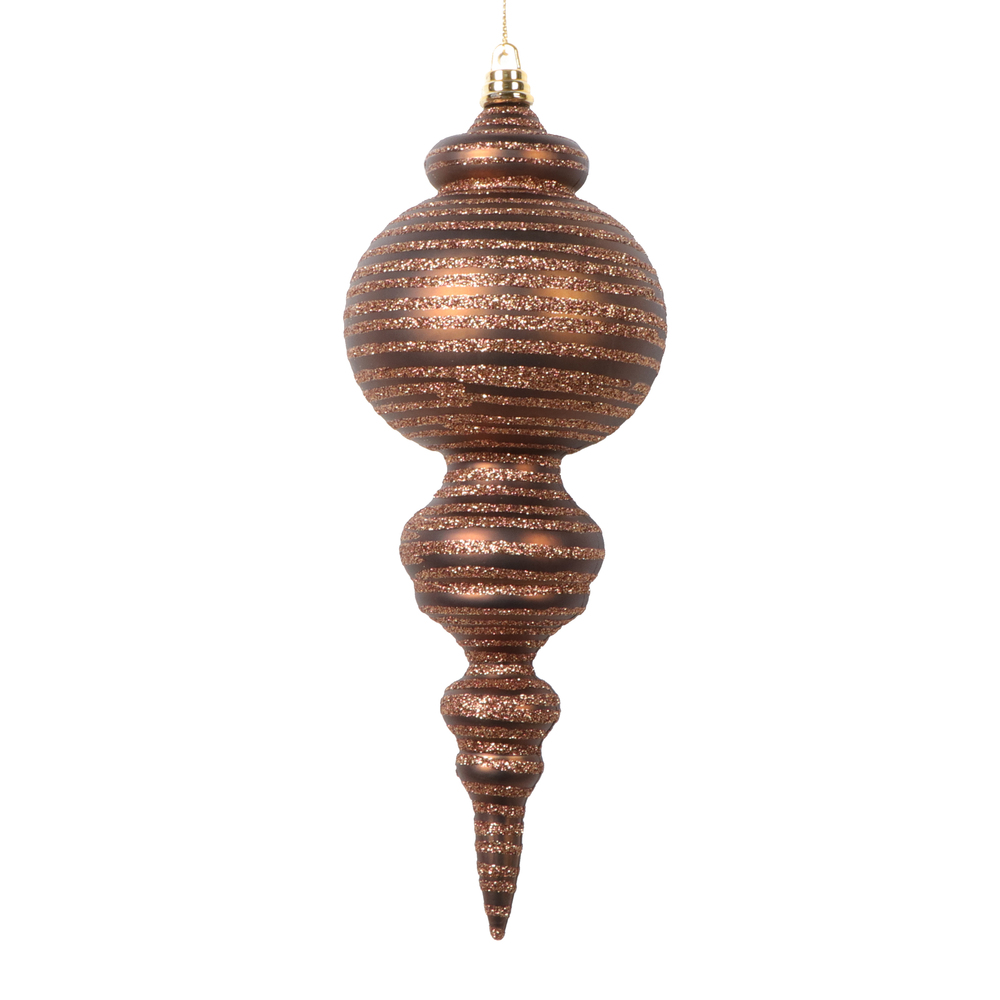 Vickerman 10" Matte with Glitter Finial Ornament