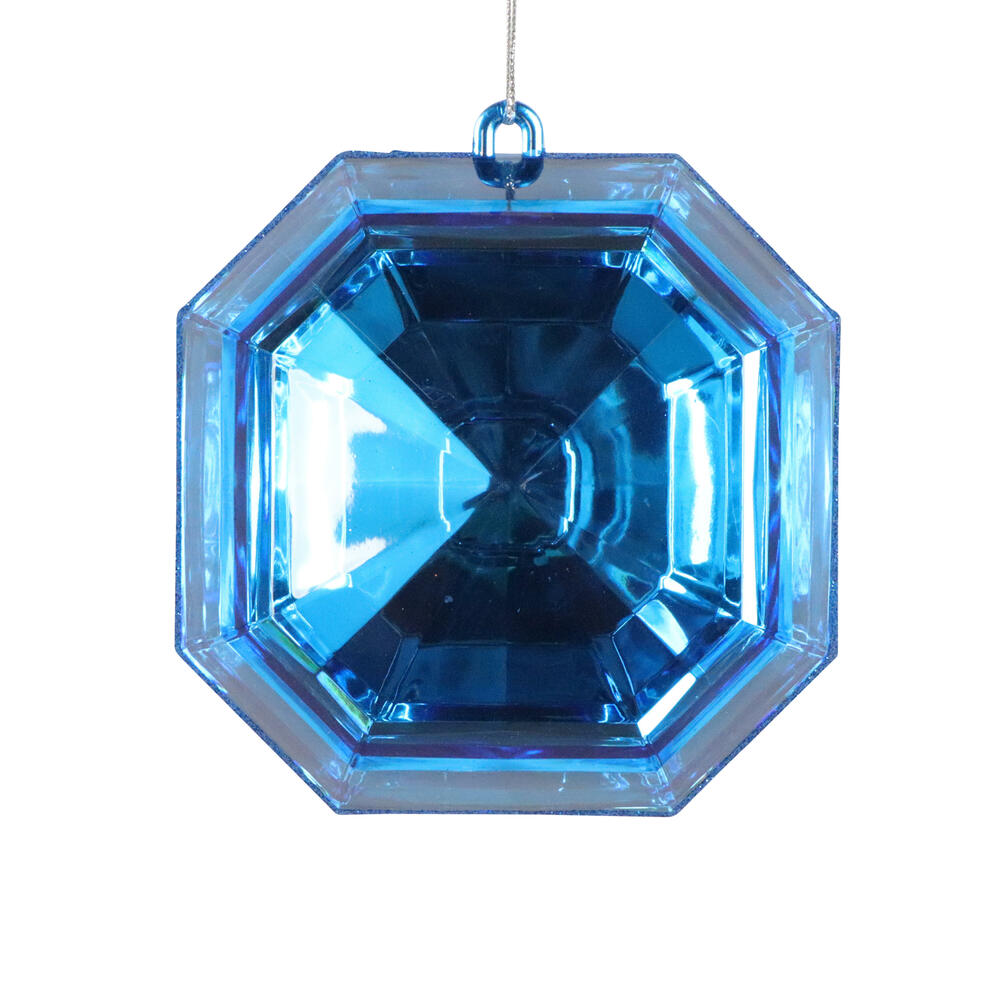 Vickerman Square Jewel Glitter Ornament