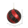 Vickerman Swirl Plaid Ball Ornament - view 2 of 2