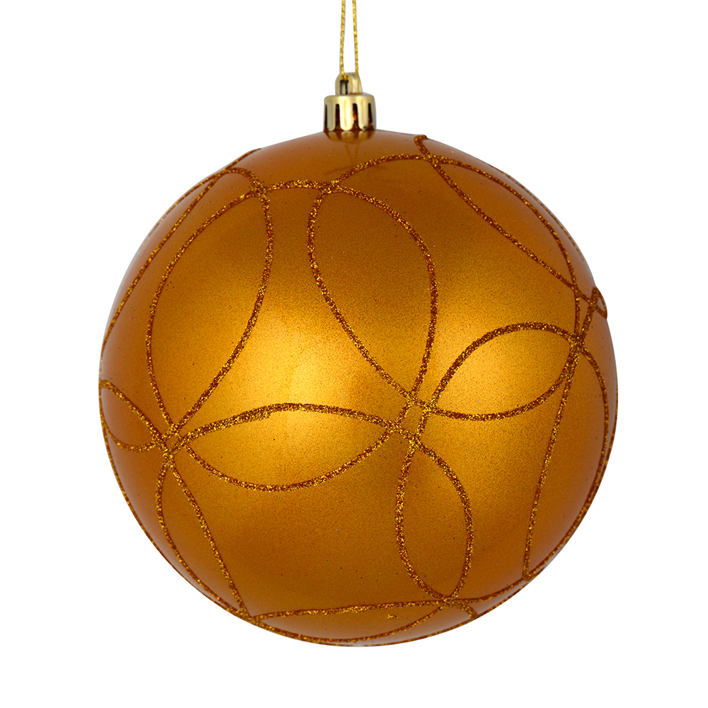 Vickerman Candy Ornament with Circle Glitter Pattern