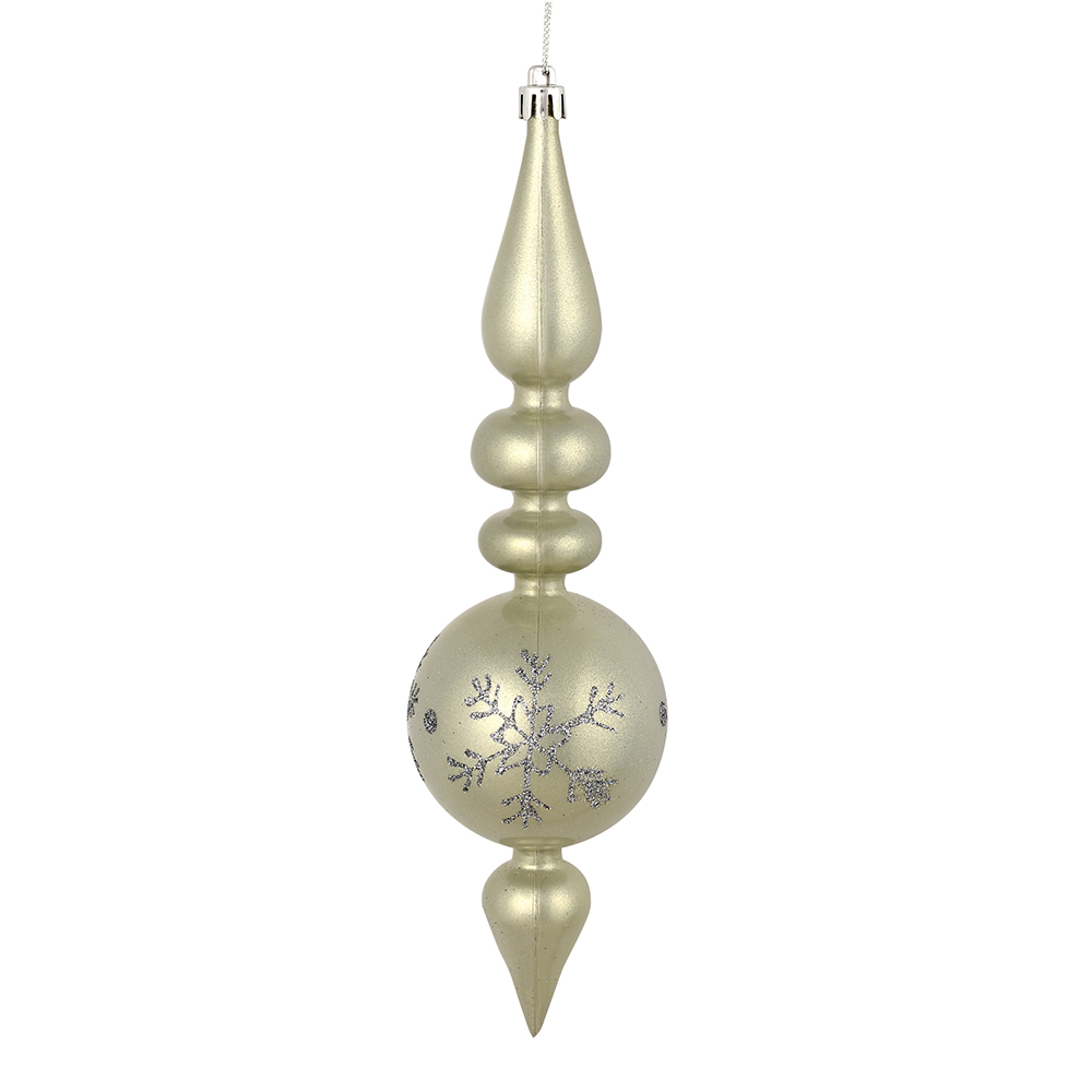 Vickerman 10" Candy Glitter Snowflake Finial Ornament