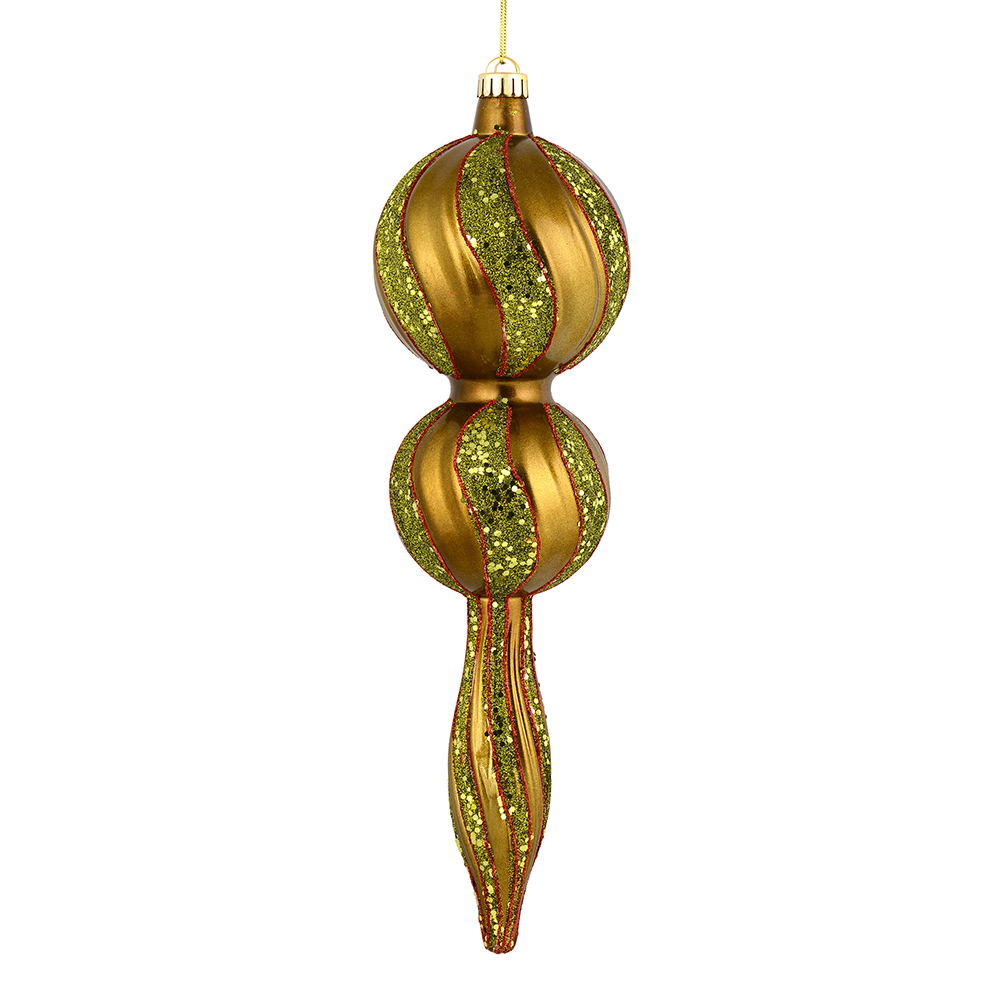 Vickerman 16.5" Candy Glitter Finial Ornament