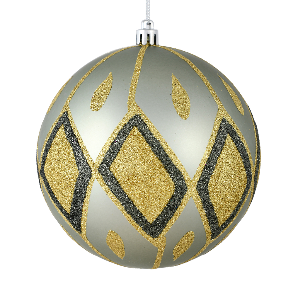 Vickerman Matte Glitter Diamond Ball Ornament