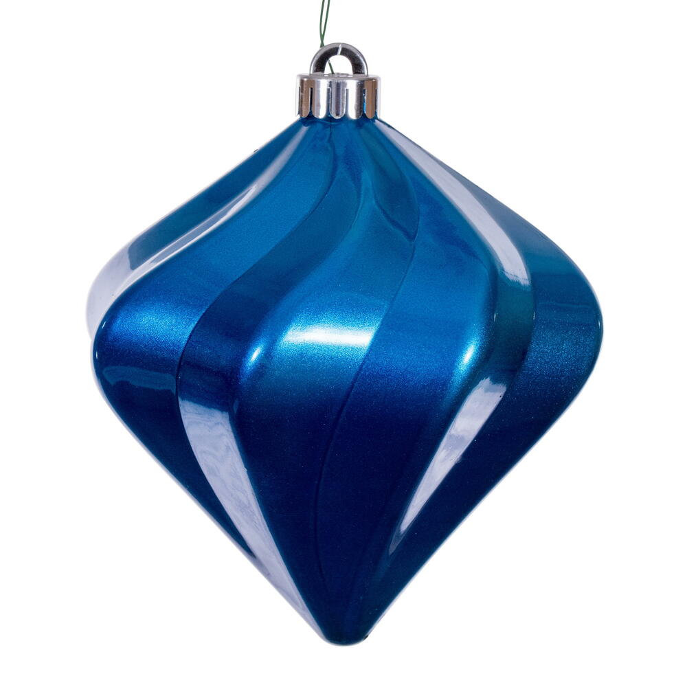 Vickerman Swirl Diamond UV Candy Christmas Ornament