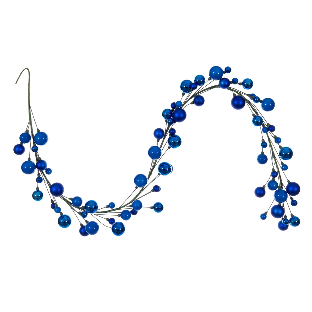 Vickerman 6' Matte Shiny Pearl Ball Garland 1-2"