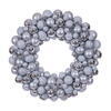 28" Matte Shiny Pearl Ball Wreath UV - view 1 of 5