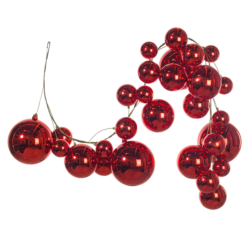 Vickerman 6' Shiny Ball Branch - 3", 4", 4.75", 6" & 8" Balls