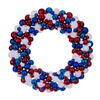 Vickerman Red/White/Blue Matte Shiny Glitter Ball Wreath UV - view 1 of 5