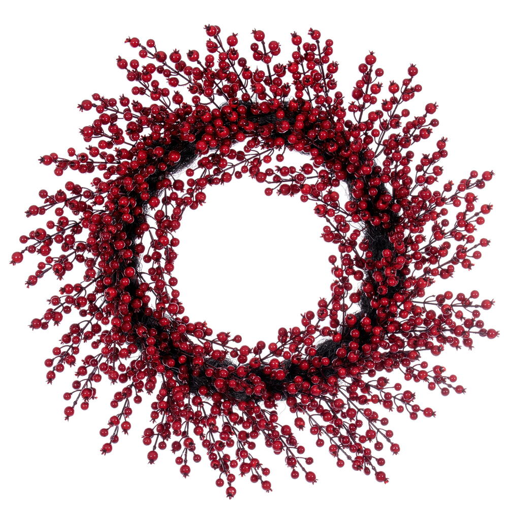 Vickerman 28" Crab Apple Mixed Berry Wreath