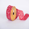2.5"x10yd Red White Greetings Wired - view 1 of 2