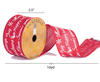 2.5"x10yd Red White Greetings Wired - view 2 of 2