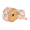 2.5"x10yd Rose Gold Sequin Snowflakes - view 1 of 2