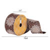 2.5"x10yd Choc Dupion White Snowflakes - view 2 of 2