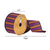 2.5"x10yd Orange/Purple Stripe Ribbon - view 2 of 2
