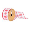 2.5"x10yd White/Red Tree Snowflake - view 1 of 2