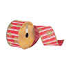 2.5"x10yd Red/White Stripe Green Glitter - view 1 of 2