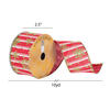 2.5"x10yd Red/White Stripe Green Glitter - view 2 of 2