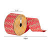 2.5"x10yd Red/Gold Glitter Waves Dupion - view 2 of 2