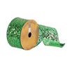 2.5"x10yd Green Sequin Woven Dupion - view 1 of 2