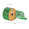 2.5"x10yd Green Sequin Woven Dupion - view 2 of 2