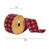 2.5"x10yd Burdundy/Gold/Silver Plaid - view 2 of 2