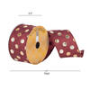 2.5"x10yd Burgundy/Gold Metallic Dots - view 2 of 2