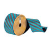 2.5"x10yd Turquoise/Pewter Rivet Stripes - view 1 of 2