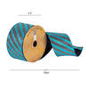 2.5"x10yd Turquoise/Pewter Rivet Stripes - view 2 of 2