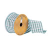 2.5"x10yd Teal/Gray/White Plaid Dupion - view 1 of 2