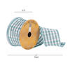 2.5"x10yd Teal/Gray/White Plaid Dupion - view 2 of 2