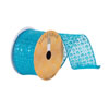 2.5"x10yd Semi Sheer Blue Sequin Ribbon - view 1 of 2