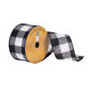 2.5"x10yd White/Black Soft Plaid - view 1 of 2