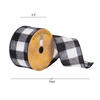 2.5"x10yd White/Black Soft Plaid - view 2 of 2