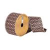 2.5"x10yd Chocolate Dupion Glitter Arrow - view 1 of 2