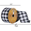 Vickerman 2.5" x 10yd Black and White Checker Plaid Christmas Ribbon - view 3 of 3