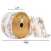 2.5"x10yd Ivory Faux Fur Gold Encrusted - view 3 of 3