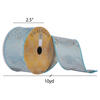 2.5"x10yd Teal Chevron Sheen Ribbon - view 3 of 3