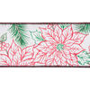 2.5"x10yd Ivory Poinsettia Pinecone - view 2 of 3