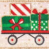 2.5"x10yd Red/Green/Beige Wagon Ribbon - view 2 of 3